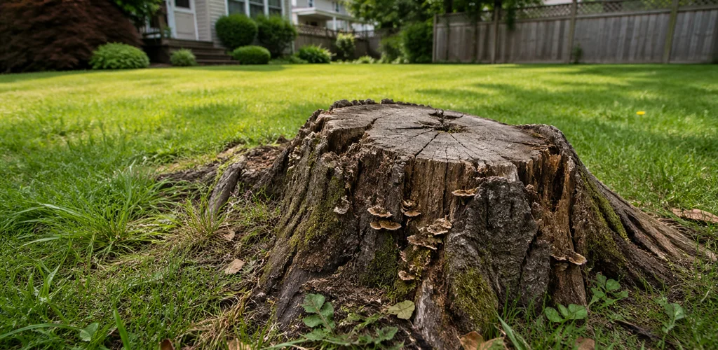 Old Tree Stump On Ontario Property