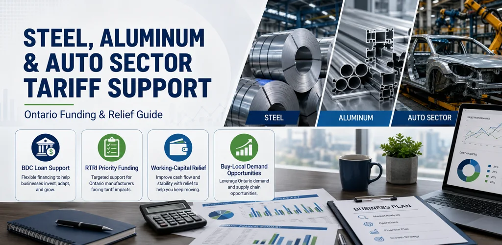 Ontario Steel Aluminum Auto Sector Tariff Support